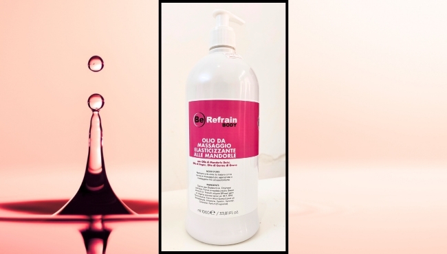 BeRefrain Body | Olio Massaggio da 1000ml Elasticizzante alle Mandorle